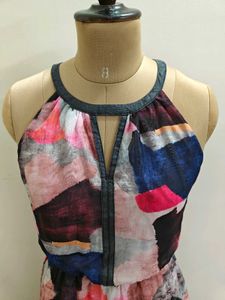 Abstract Print Maxi Dress
