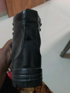 Black Leather Work Boots