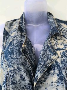 Acid Wash Denim Vest