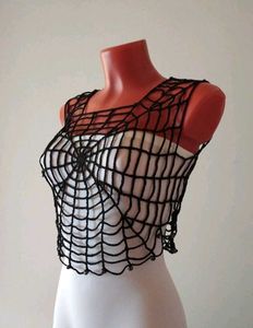Aesthetic Crocheted Spiderweb Overtop
