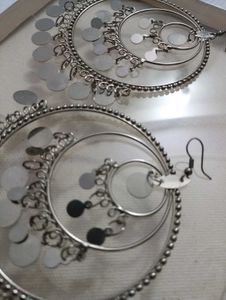 Statement  Oxidised Hoop Earrings