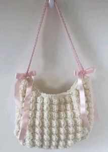 Crochet Popcorn Handbag