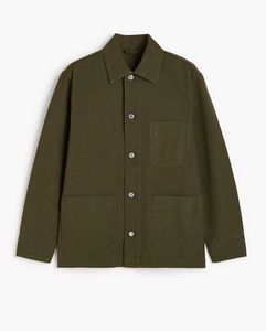 H&M Mens Collection | Khakhi Green Canvas Shacket