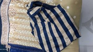 navy blue embroidery saree