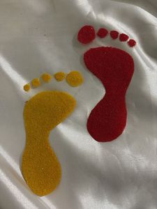 Pack Of 5 Set Rangoli Foot Prints