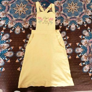 Yellow Floral Overalls