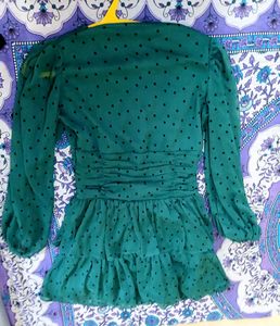 Teal Polka Dot Dress