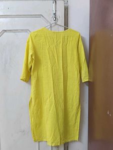 Yellow Embroidered Kurta