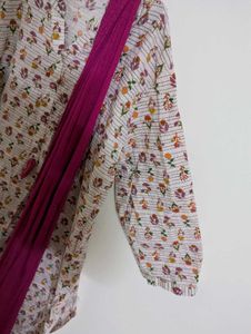 Floral Print Kurti with Dupatta