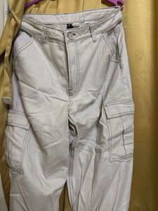 Beige Cargo Pants