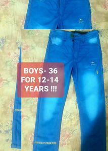 Boys' Blue Jeans - Size 36