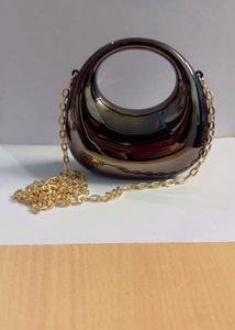 Metallic Circle Clutch
