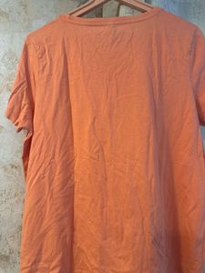 Peachy Orange Tee, Bust- 36/38, Cotton T-shirt Reg