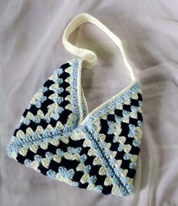 Crochet Granny Square Tote Bag