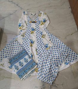 Floral Print Anarkali Kurta Set