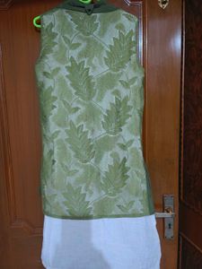 Green Kurti With Shrug