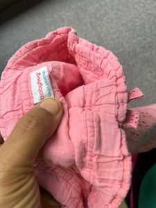 Pink Eyelet Shorts