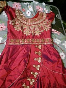 Elegant Embroidered Ethnic Gown