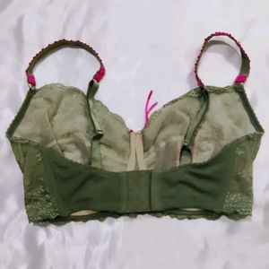 Green Lace Bra