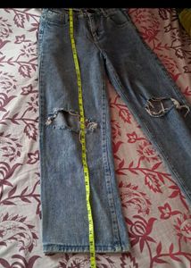 Ripped Wide Leg Jeans