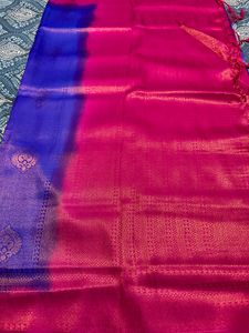 Brand New Dual Tone Mulberry Silk - Blue And Pink