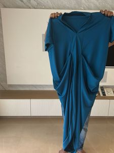 Stylish Deep Teal Blue Kaftan Style Dress