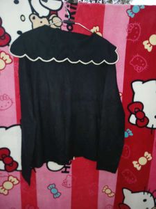 Cute Korean  Black Cardigan
