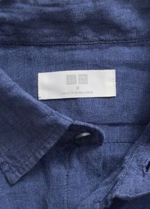 UNIQLO NAVY BLUE LINEN SHIRT