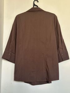 Brown Button-Up Shirt