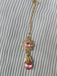 Gold-Tone &amp; Pink Jewel Necklace Set