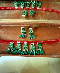 Emerald Green Silver Plated Jewelry Set