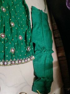 Green Embroidered Salwar Suit