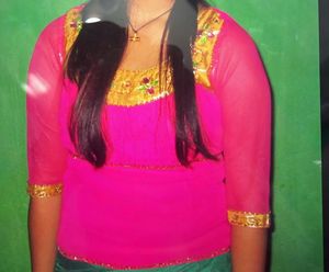 Pink Net Top