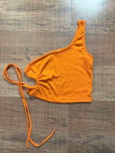 Orange One Shoulder Top