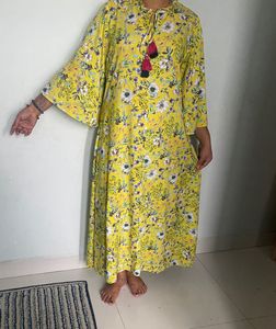 Floral Yellow Maxi Dress