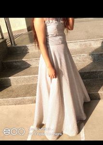PARTY WEAR SILVER GOWN