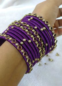 Silk Thread Bangles Set 🥰