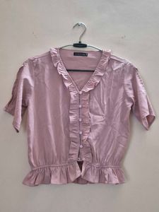 Ruffled Pink Blouse