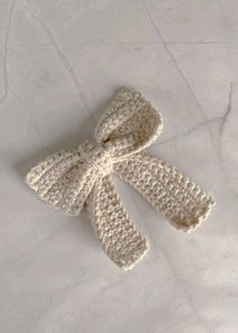 Crochet Bow Hair Clip
