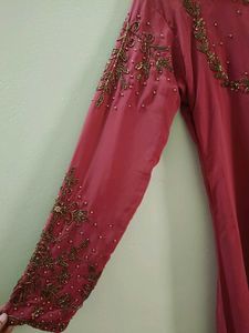 Onion Pink Handworked Kurta Set