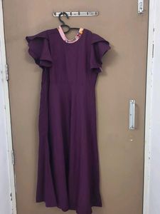 Elegant Purple Midi Dress