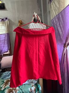 Red Off Shoulder Top