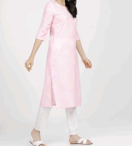 Light Pink Printed Kurta