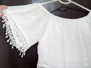 White Off Shoulder Top