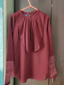 Elegant Maroon Top