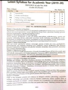 CBSE Class 12 Biology Sample Papers
