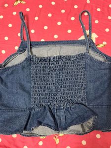 Denim Corset Type Crop Top