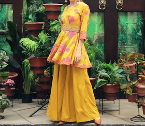 Haldi Special Floral Kurta Set