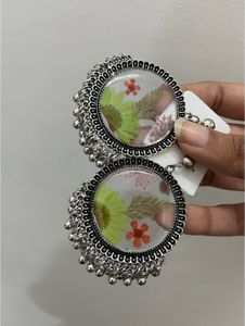 Real flowers handmade resin jhumkas🌸🌷