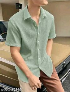 Mint Green Textured Shirt